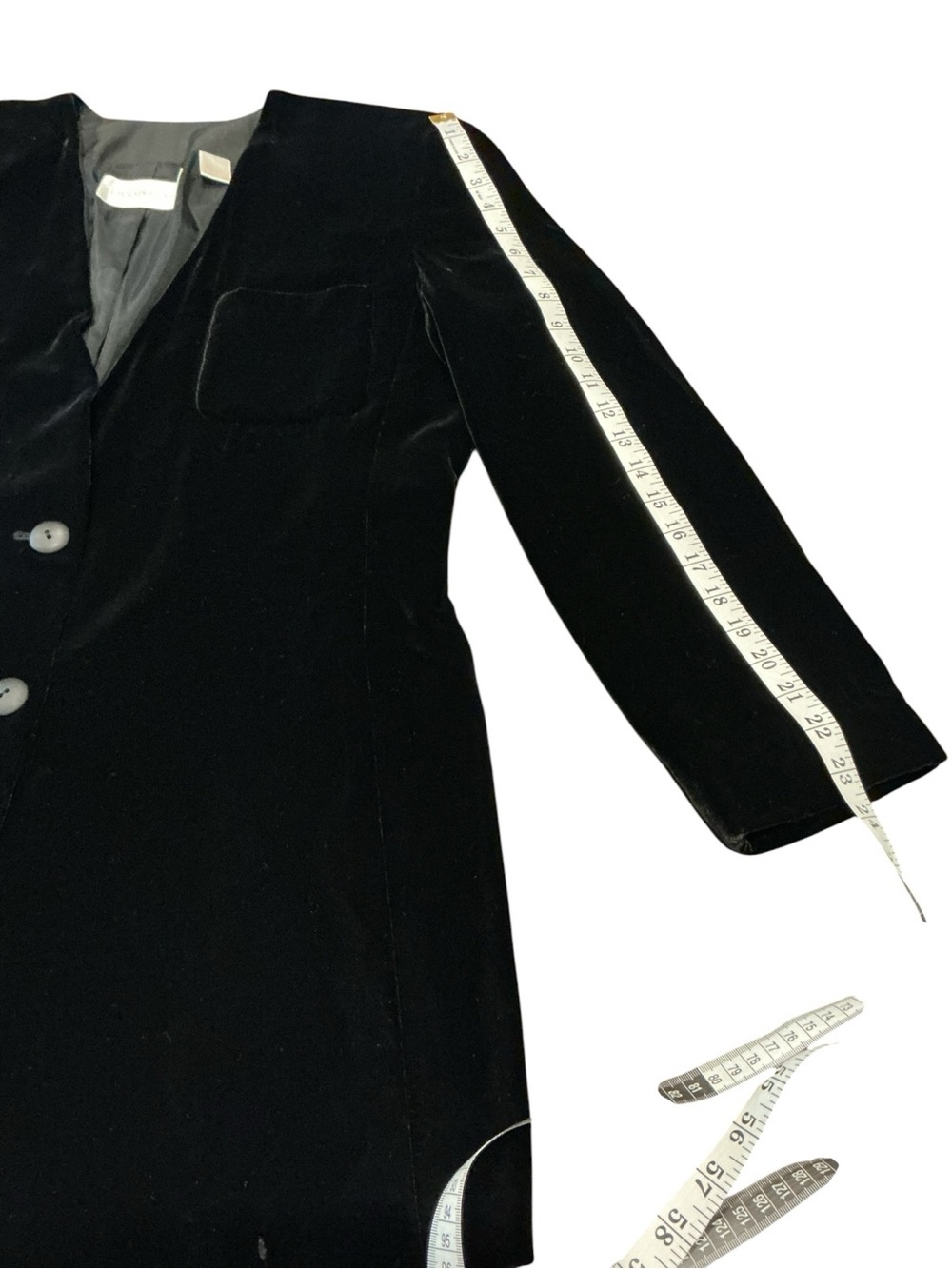 Dana Buchman Black Velvet Blazer Size 12 Elegant Career Jacket - Picture 6 of 7
